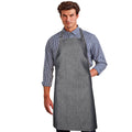 Grey Denim - Back - Premier Ladies-Womens Colours Bip Apron With Pocket - Workwear