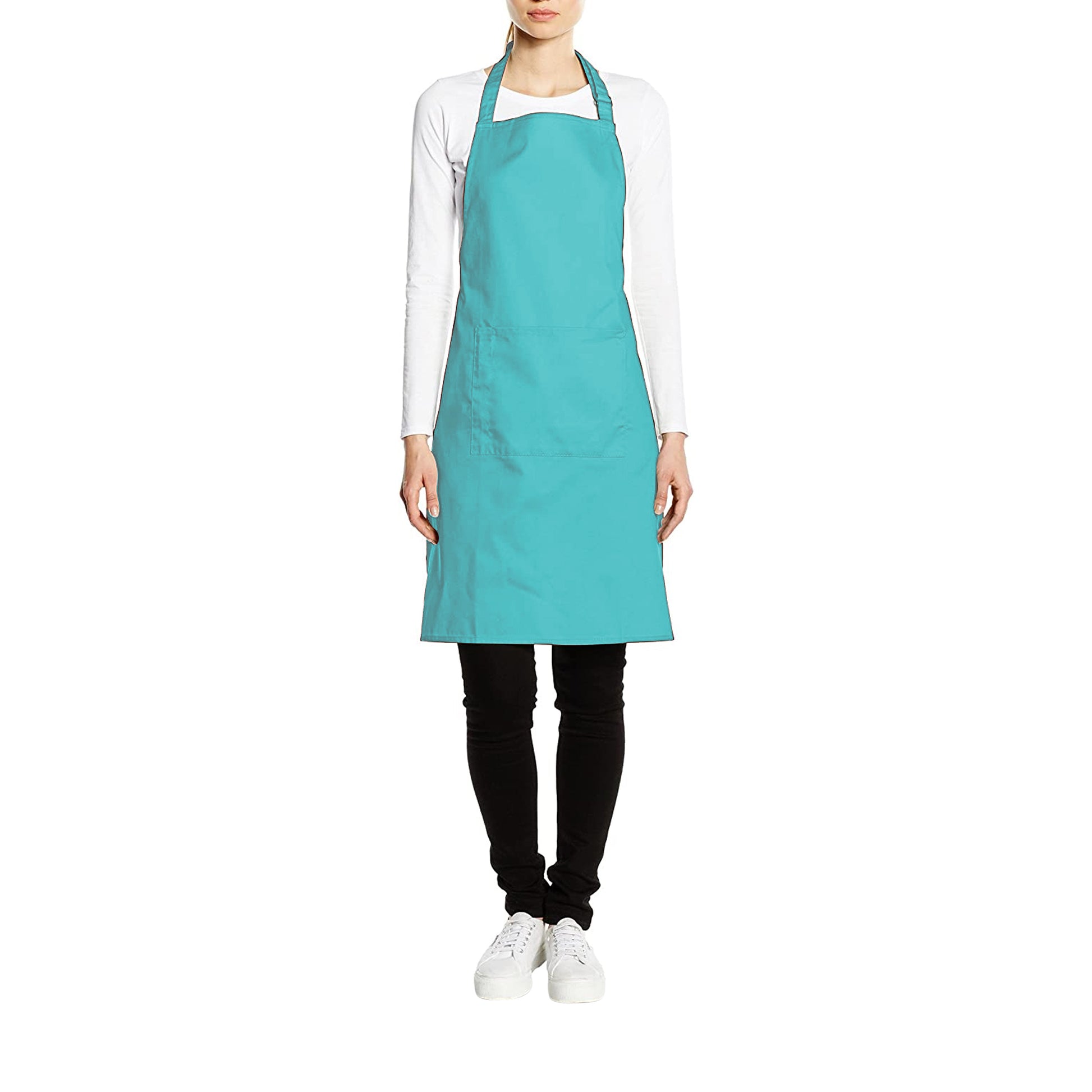 Duck Egg - Back - Premier Ladies-Womens Colours Bip Apron With Pocket - Workwear