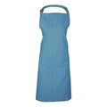Blue Denim - Front - Premier Ladies-Womens Colours Bip Apron With Pocket - Workwear
