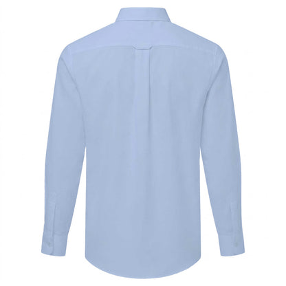 Blue Oxford - Back - Premier Mens Supreme Oxford Long-Sleeved Formal Shirt
