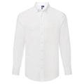 White - Front - Premier Mens Supreme Oxford Long-Sleeved Formal Shirt