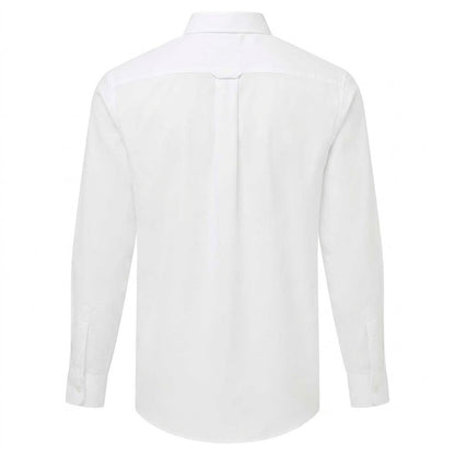 White - Back - Premier Mens Supreme Oxford Long-Sleeved Formal Shirt