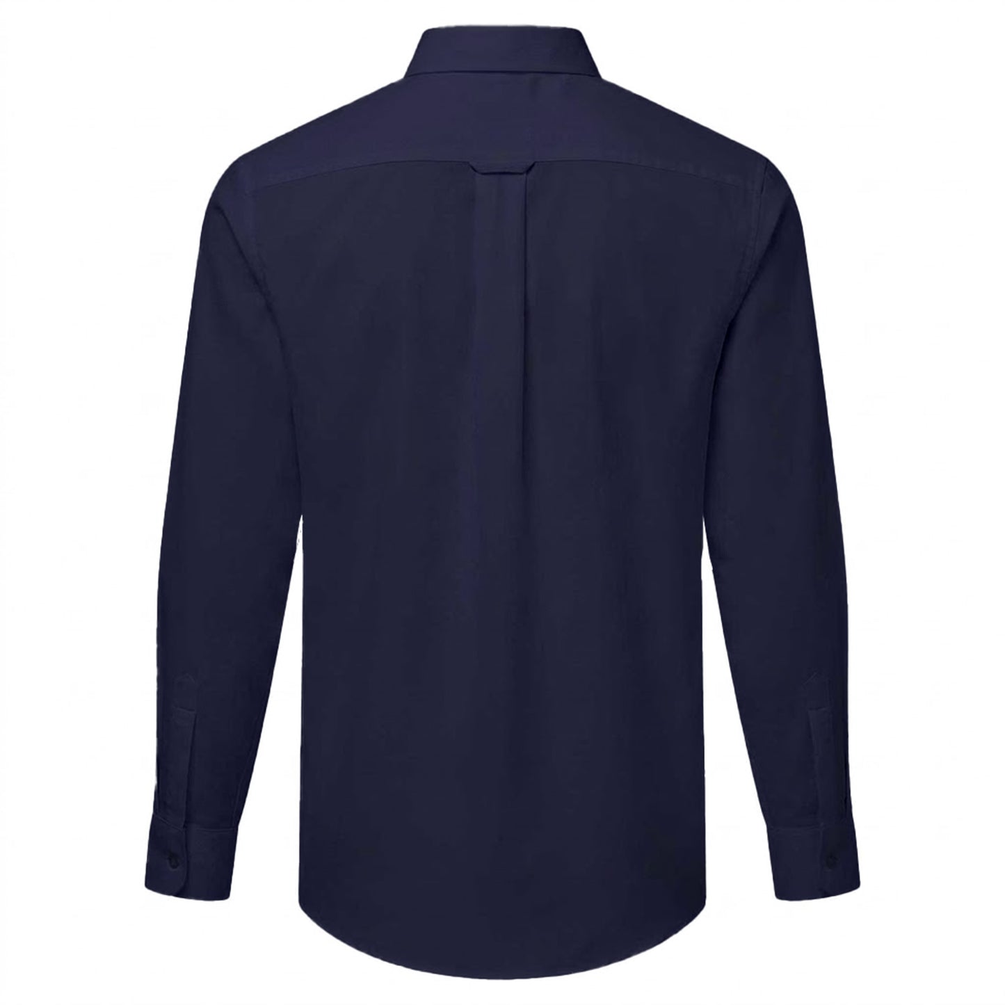 Navy - Back - Premier Mens Supreme Oxford Long-Sleeved Formal Shirt