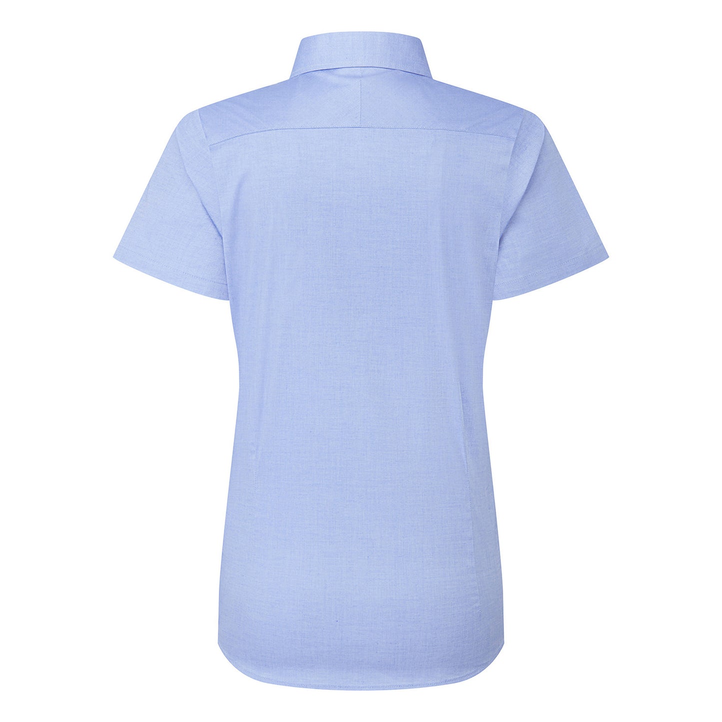 Oxford Blue - Back - Premier Womens-Ladies Supreme Oxford Short-Sleeved Formal Shirt
