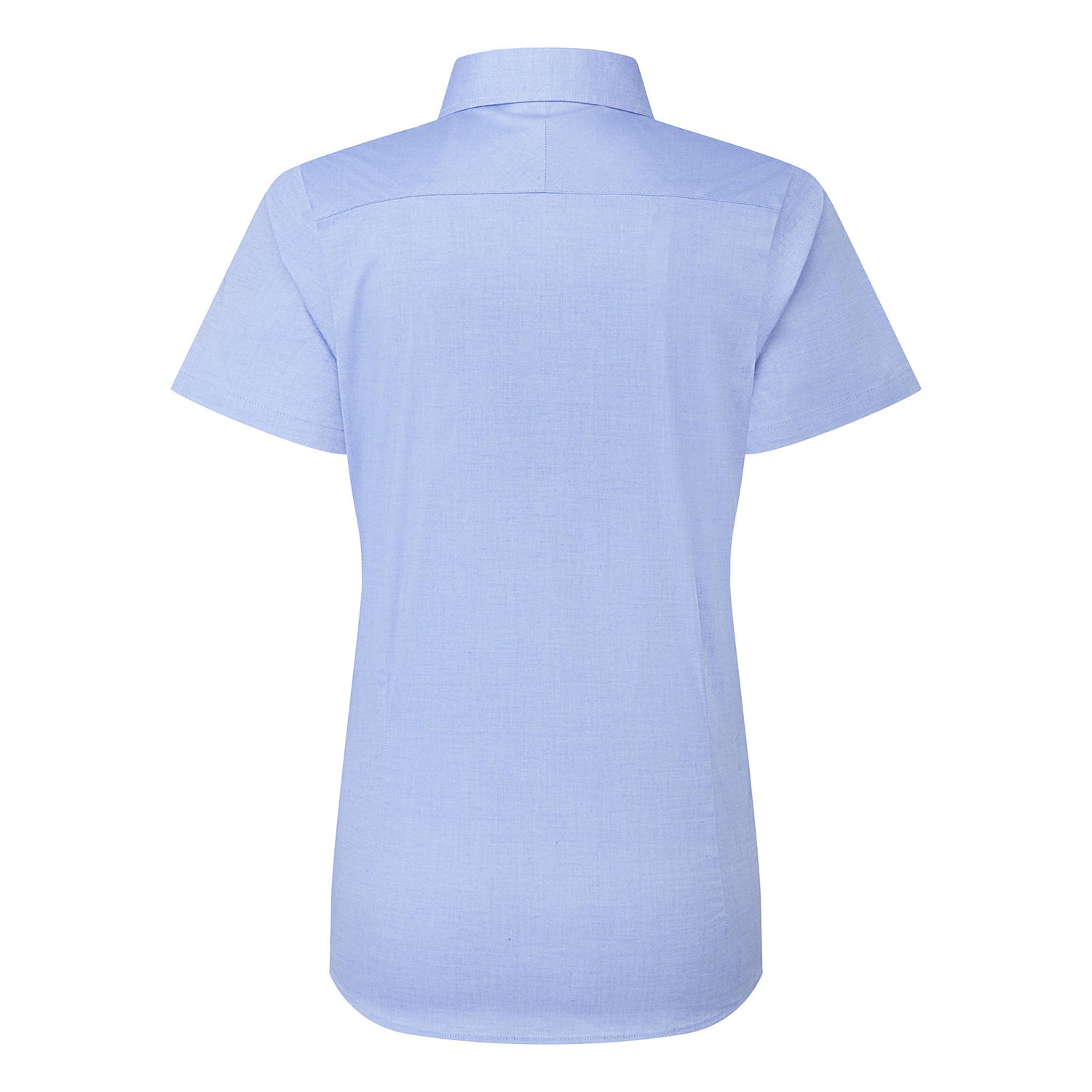 Oxford Blue - Back - Premier Womens-Ladies Supreme Oxford Short-Sleeved Formal Shirt