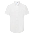 White - Front - Premier Mens Supreme Oxford Short-Sleeved Formal Shirt