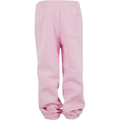 Soft Pink - Back - Build Your Brand Childrens-Kids Fluffy Jogging Bottoms
