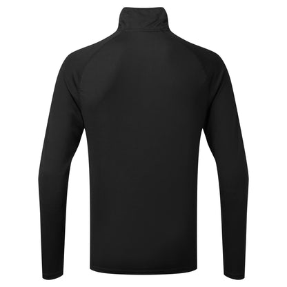 Black - Back - TriDri Mens Performance Quarter Zip Long-Sleeved Sweatshirt