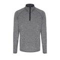 Black - Front - TriDri Mens Performance Quarter Zip Long-Sleeved Sweatshirt