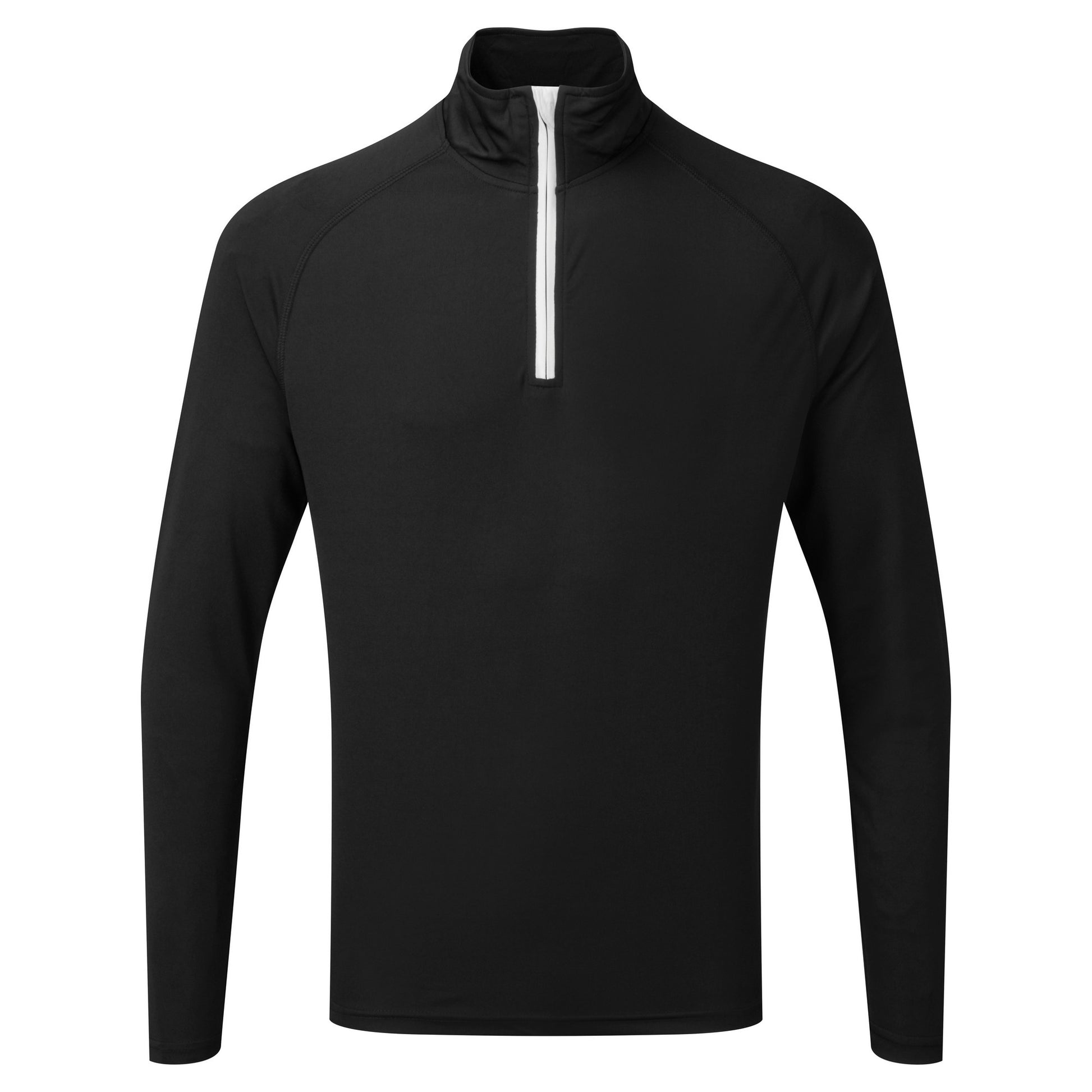 Black - Front - TriDri Mens Performance Quarter Zip Long-Sleeved Sweatshirt