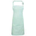 Aqua - Front - Premier Ladies-Womens Colours Bip Apron With Pocket - Workwear