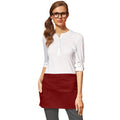 Burgundy - Back - Premier Ladies-Womens Colours 3 Pocket Apron - Workwear