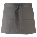 Dark Grey - Front - Premier Ladies-Womens Colours 3 Pocket Apron - Workwear