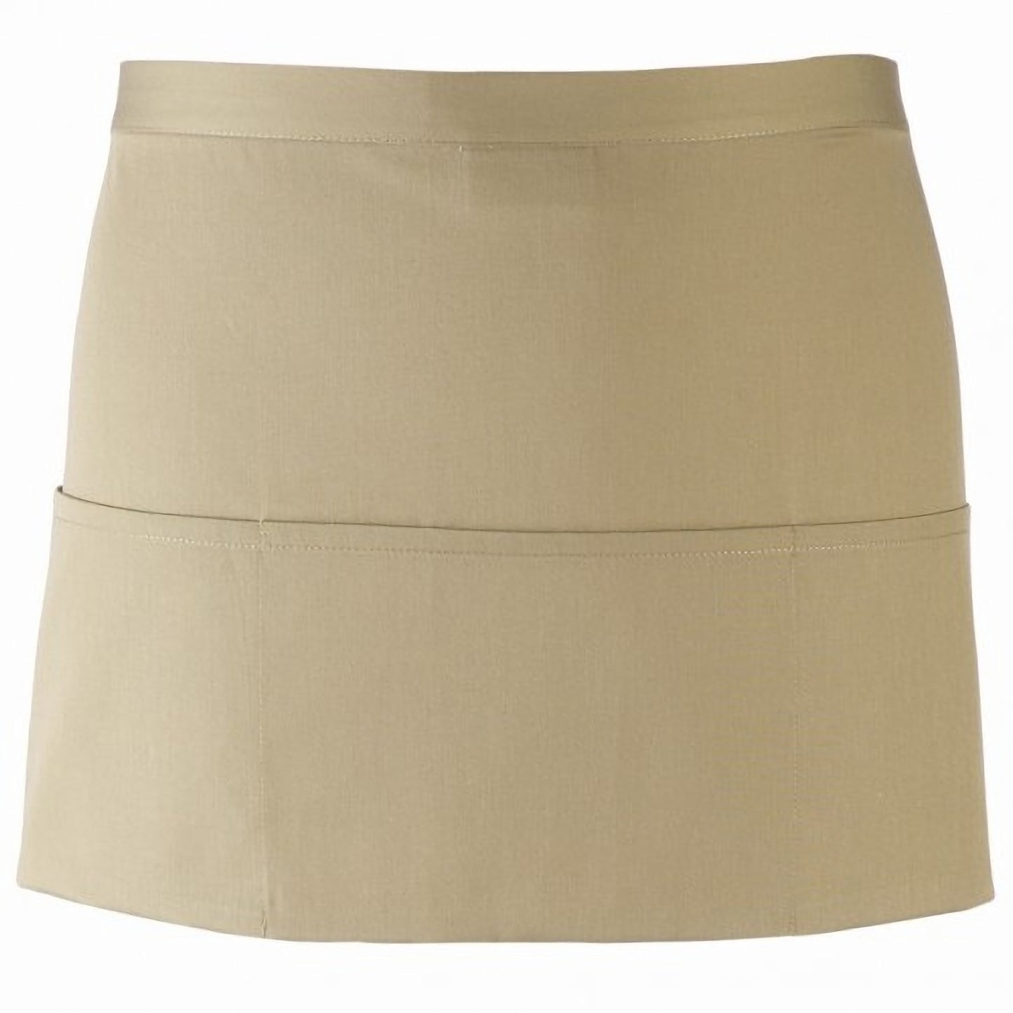 Khaki - Front - Premier Ladies-Womens Colours 3 Pocket Apron - Workwear