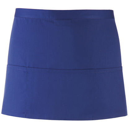 Royal - Front - Premier Ladies-Womens Colours 3 Pocket Apron - Workwear