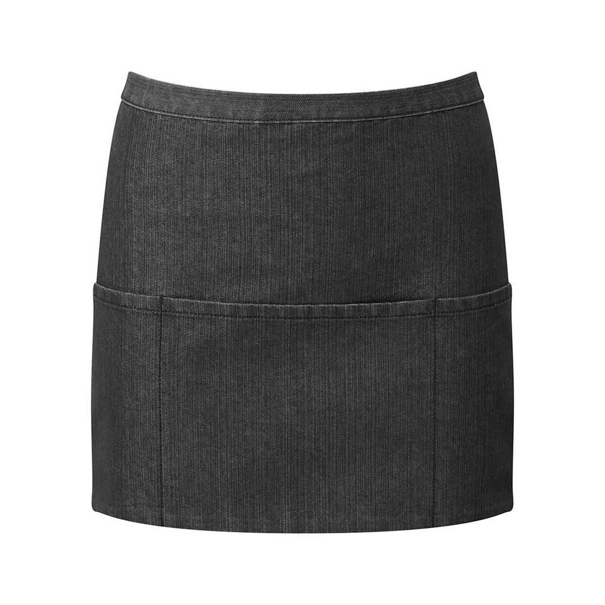 Black Denim - Front - Premier Ladies-Womens Colours 3 Pocket Apron - Workwear