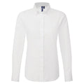 White - Front - Premier Womens-Ladies Supreme Oxford Long-Sleeved Shirt