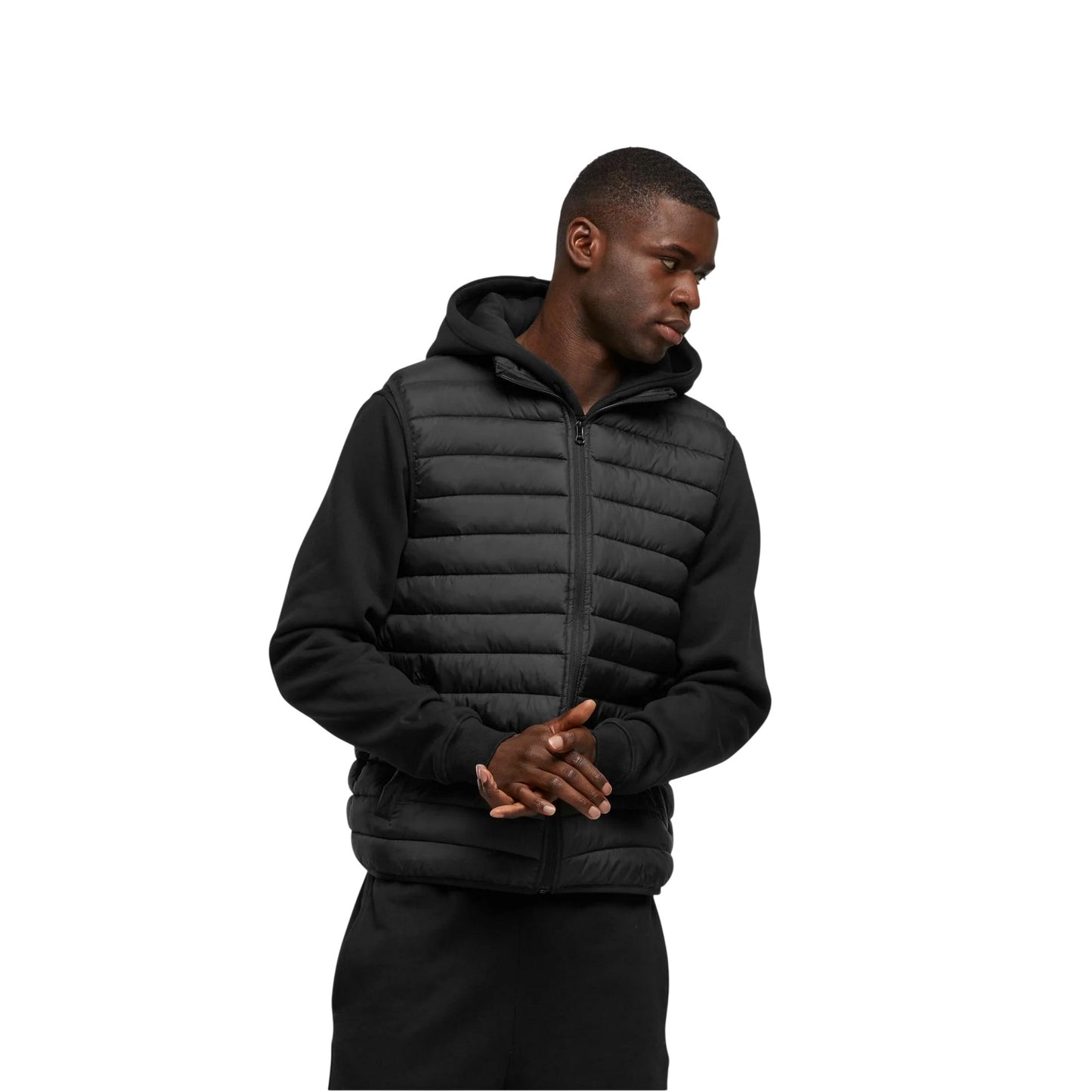 Black - Back - New Morning Studios Mens Lightweight Gilet