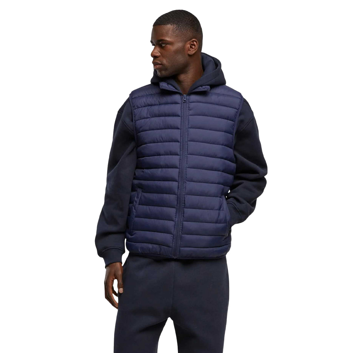 Navy - Back - New Morning Studios Mens Lightweight Gilet