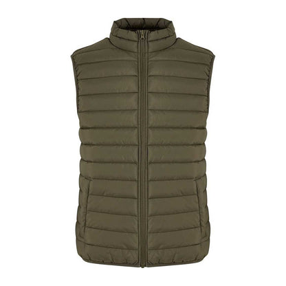 Olive - Front - New Morning Studios Mens Lightweight Gilet