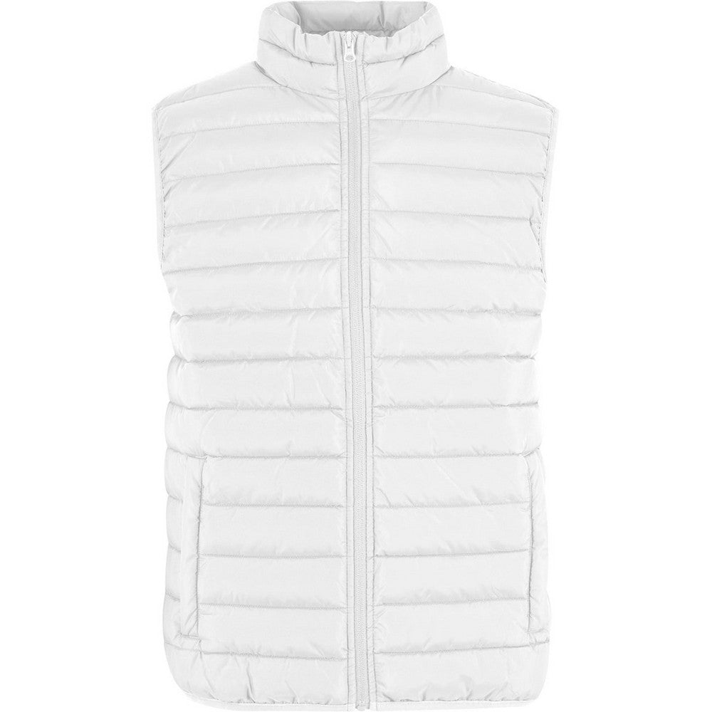 White - Front - New Morning Studios Mens Lightweight Gilet