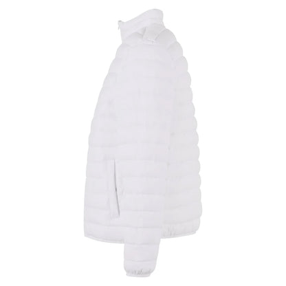 White - Side - New Morning Studios Mens Lightweight Puffer Jacket