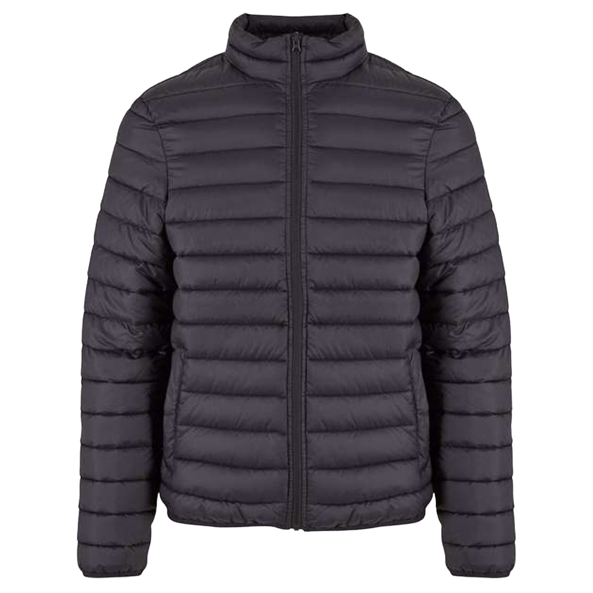Black - Front - New Morning Studios Mens Lightweight Puffer Jacket