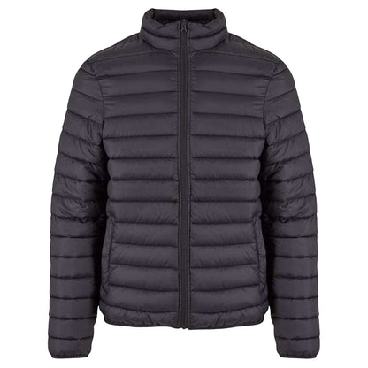 Black - Front - New Morning Studios Mens Lightweight Puffer Jacket