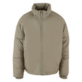 Pale Olive - Front - Build Your Brand Mens Oversized Puffer Jacket
