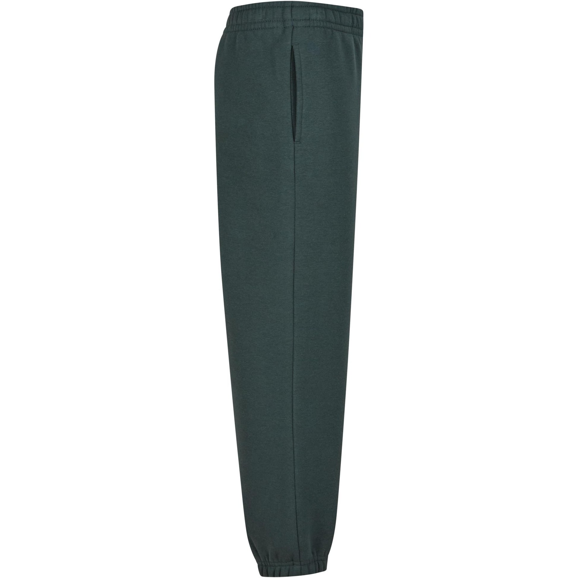 Bottle Green - Lifestyle - Build Your Brand Childrens-Kids Fluffy Sweatpants
