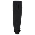 Black - Side - Build Your Brand Childrens-Kids Fluffy Sweatpants