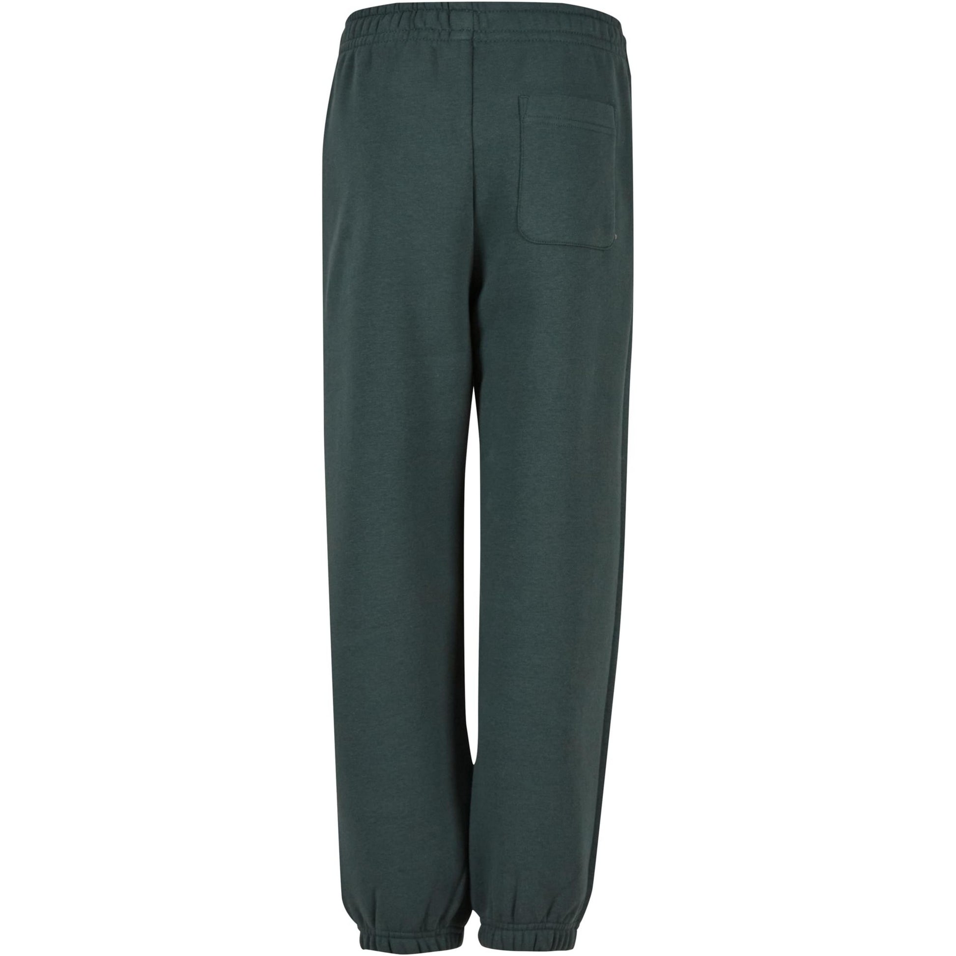 Bottle Green - Back - Build Your Brand Childrens-Kids Fluffy Sweatpants
