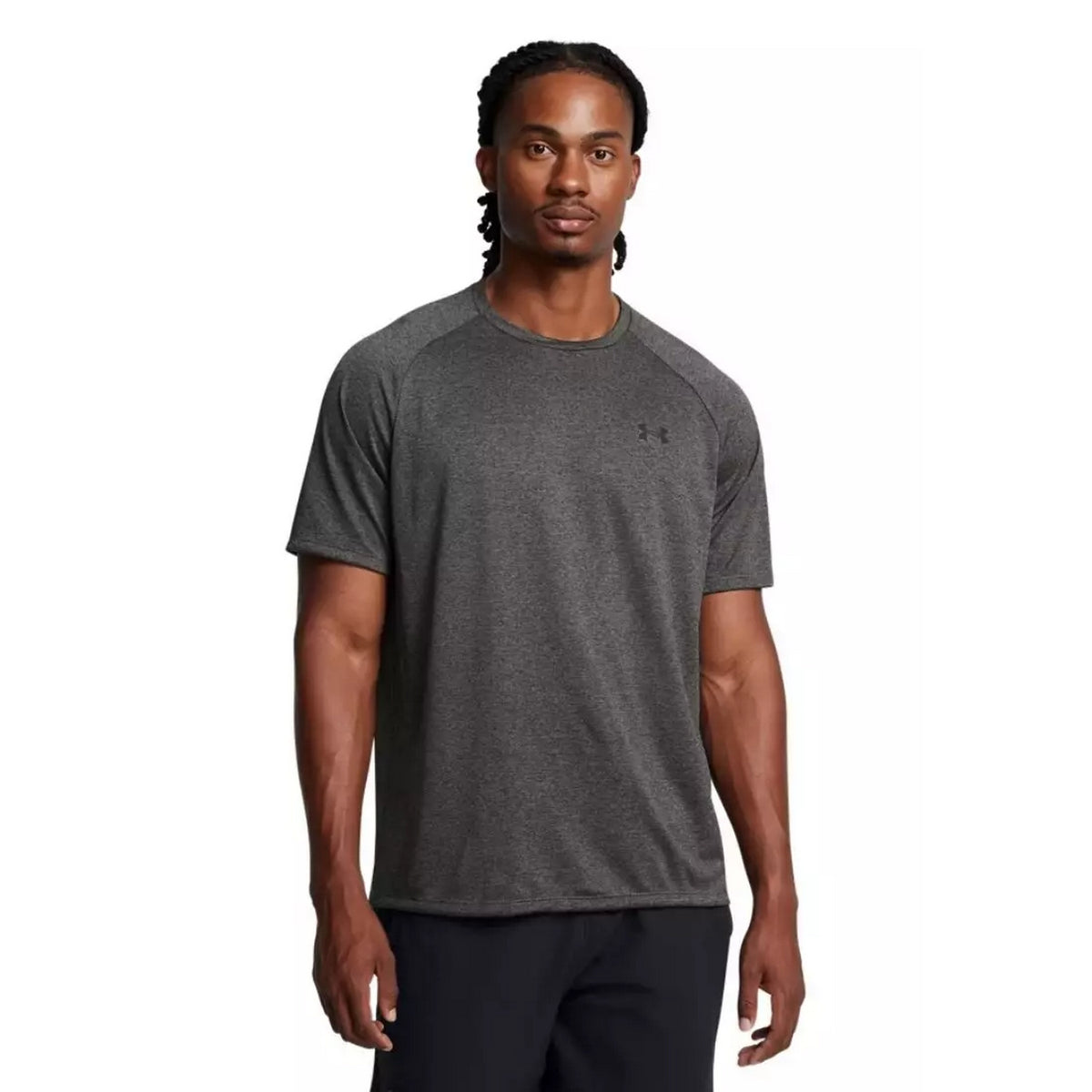 Castle Rock Grey-Grey - Side - Under Armour Mens Tech Short-Sleeved T-Shirt