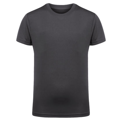 Charcoal - Front - TriDri Childrens-Kids Performance Polyester T-Shirt
