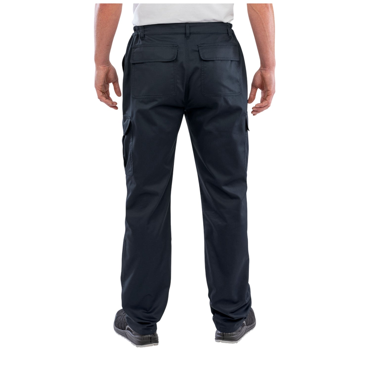 Navy - Back - Result Genuine Recycled Mens Utility Work Trousers