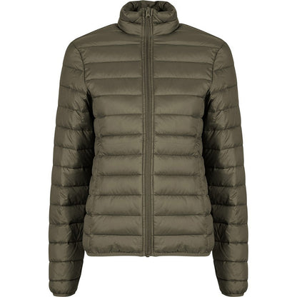 Olive - Front - New Morning Studios Womens-Ladies Lightweight Puffer Jacket