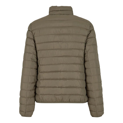 Olive - Back - New Morning Studios Womens-Ladies Lightweight Puffer Jacket