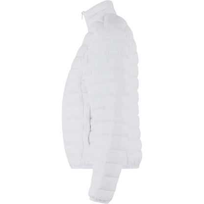 White - Side - New Morning Studios Womens-Ladies Lightweight Puffer Jacket