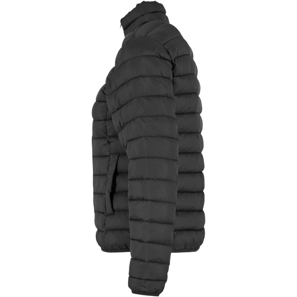 Black - Side - New Morning Studios Womens-Ladies Lightweight Puffer Jacket