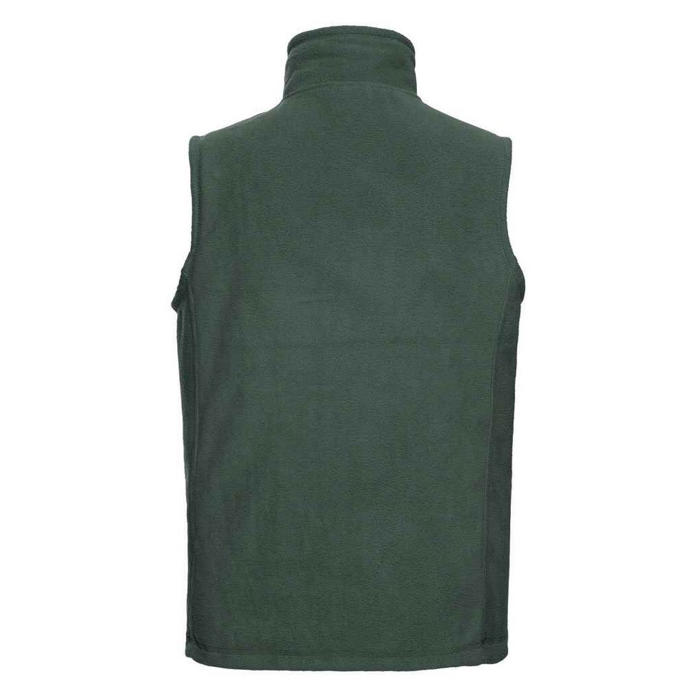 Bottle Green - Back - Russell Mens Fleece Outdoor Gilet