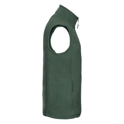 Bottle Green - Side - Russell Mens Fleece Outdoor Gilet
