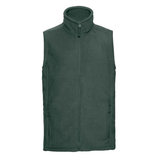 Bottle Green - Front - Russell Mens Fleece Outdoor Gilet