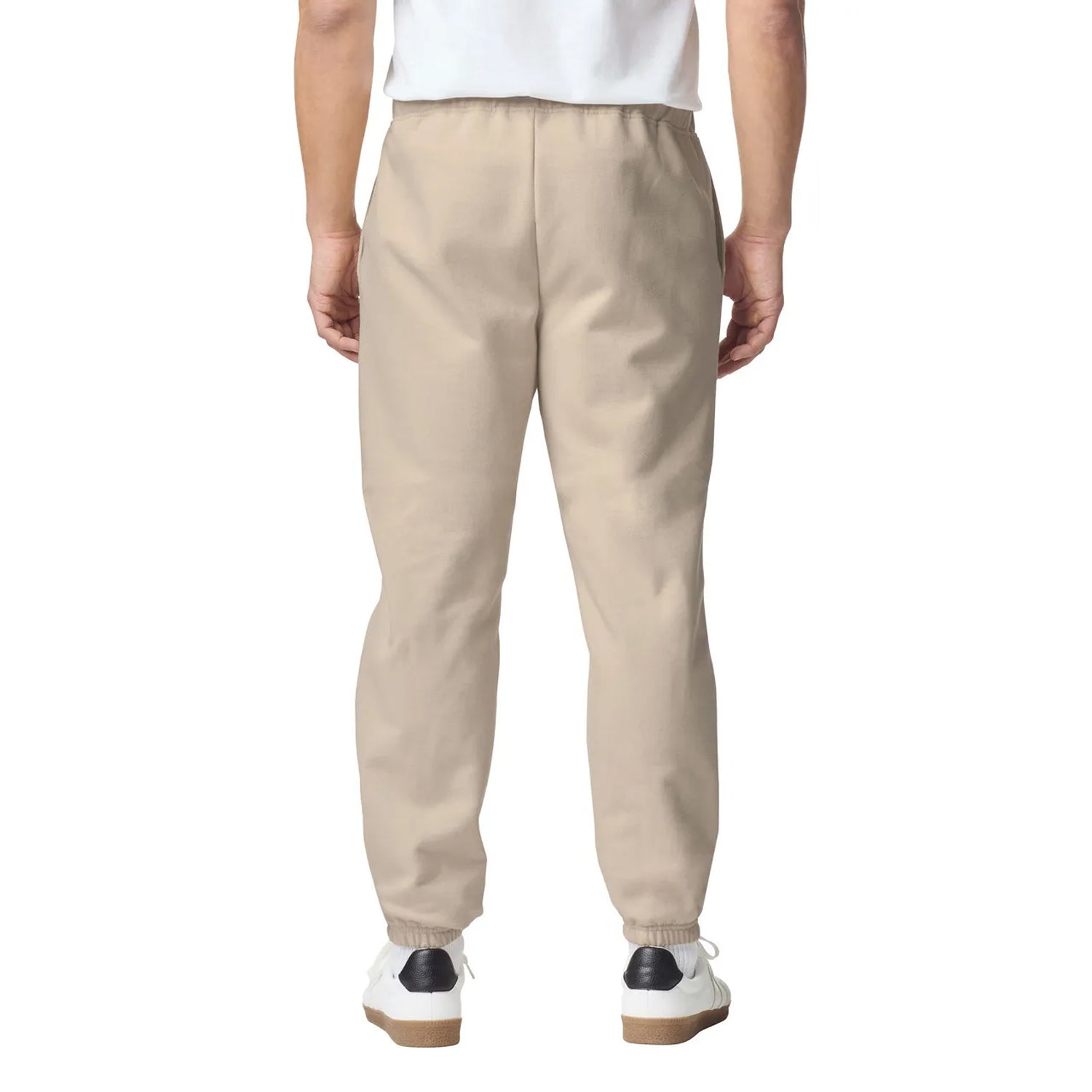 Sand - Back - Gildan Unisex Adult Midweight Jogging Bottoms