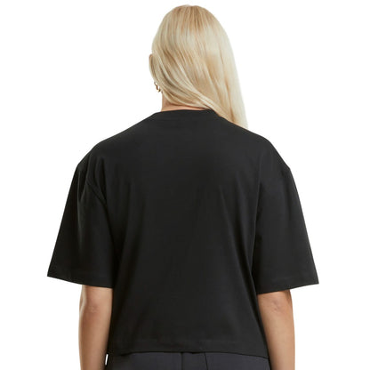 Black - Back - New Morning Studios Womens-Ladies Oversized T-Shirt