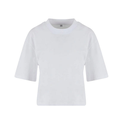 White - Front - New Morning Studios Womens-Ladies Oversized T-Shirt