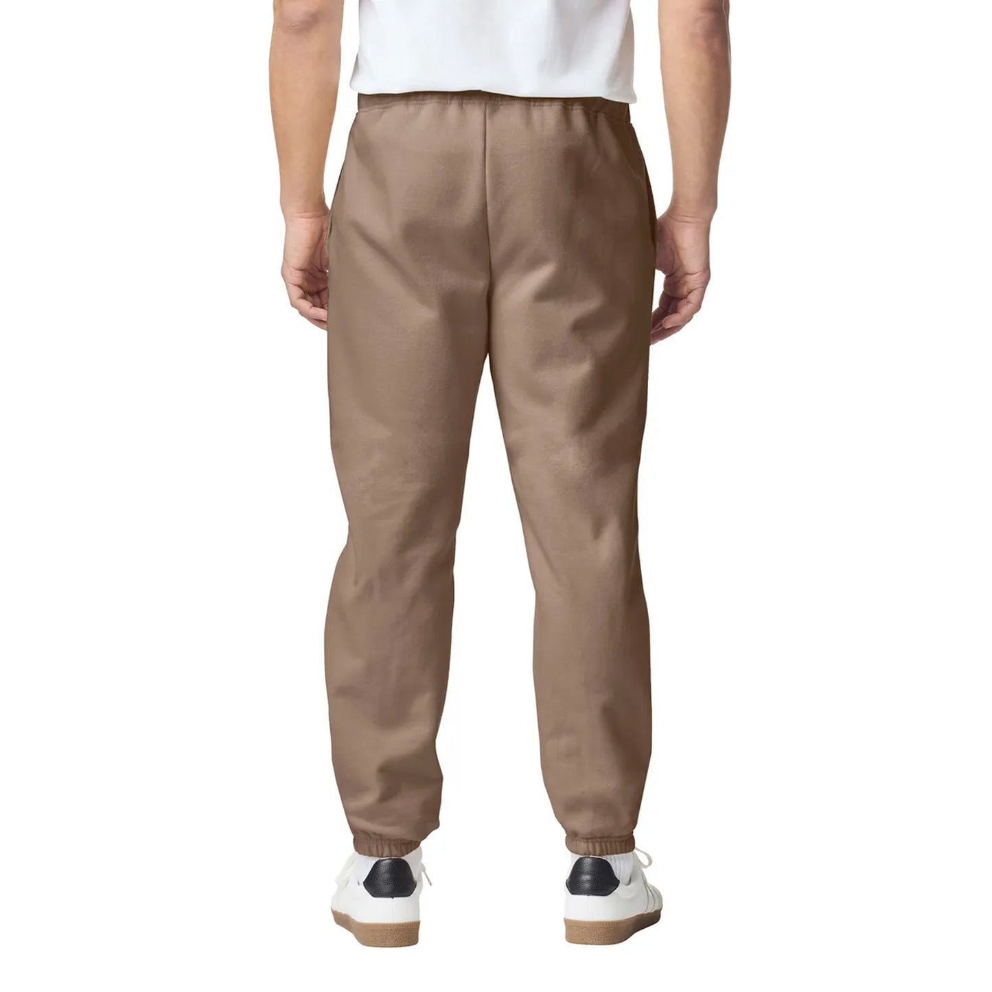 Brown Savana - Back - Gildan Mens Midweight Pocket Jogging Bottoms