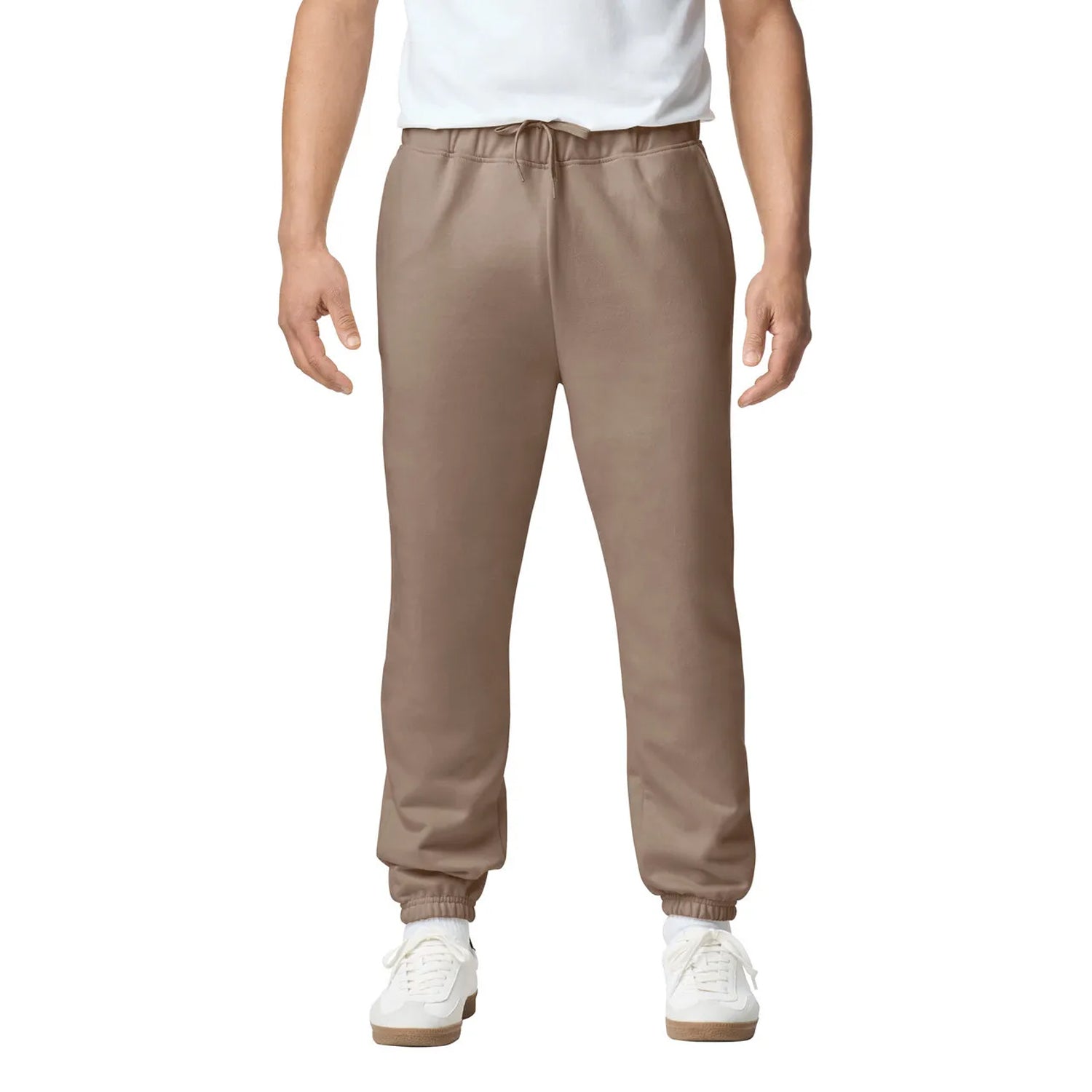 Brown Savana - Side - Gildan Mens Midweight Pocket Jogging Bottoms