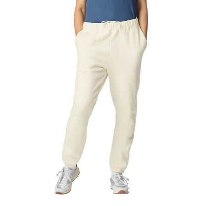 Off White - Back - Gildan Mens Midweight Pocket Jogging Bottoms