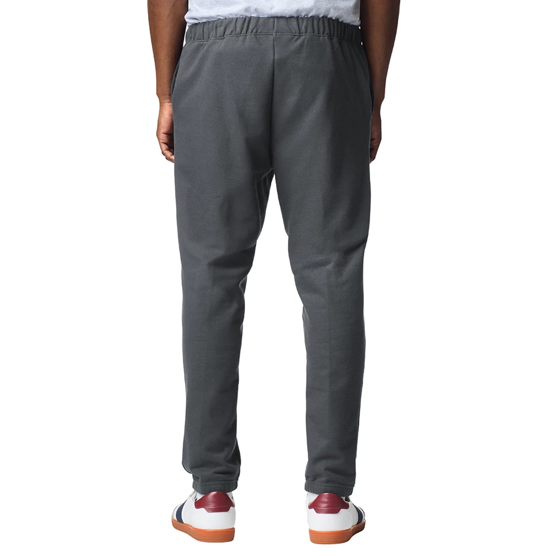 Charcoal - Back - Gildan Mens Midweight Pocket Jogging Bottoms