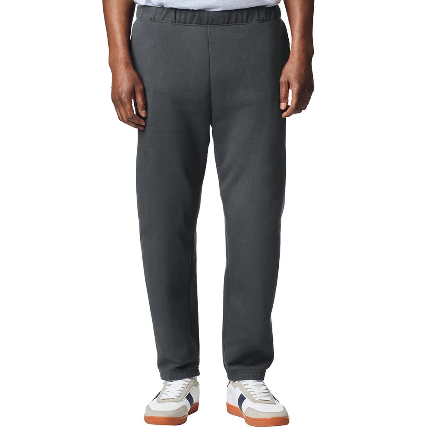 Charcoal - Side - Gildan Mens Midweight Pocket Jogging Bottoms